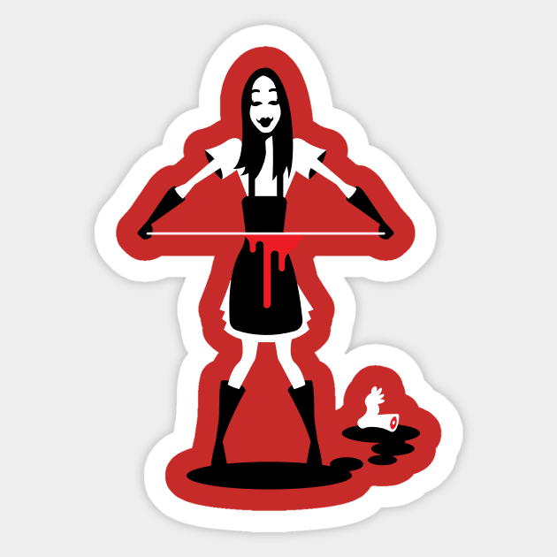 Femmes of Fright - Asami! Sticker by evilgoods